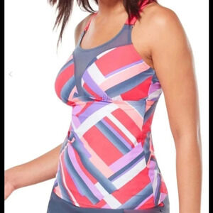 Free Country Tankini Swim Top Medium NWT